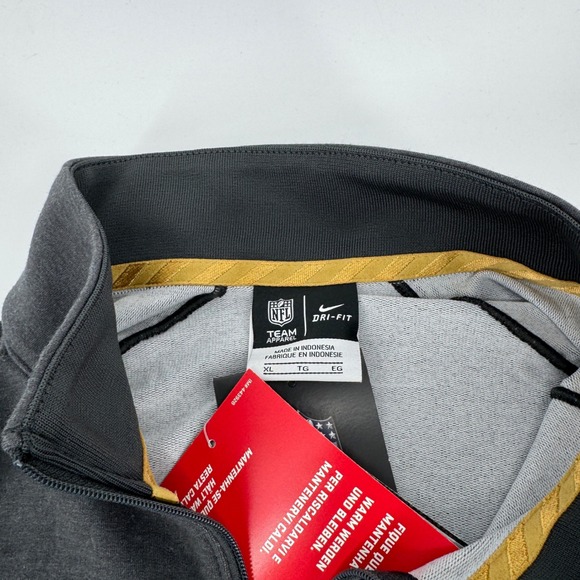 NEW Nike Mens Super Bowl NFL Dri-Fit Quarter Zip Pullover Gray 743515-060 XL NWT - Picture 4 of 10